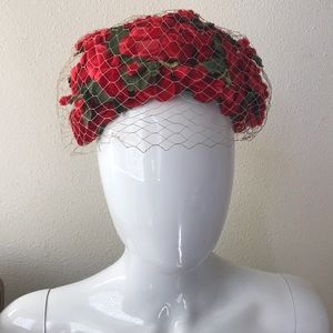 Vintage Mister T Petal Half Hat with Veil